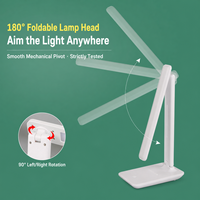 Lampe de bureau LED sans scintillement, pliable et rechargeable, idéale pour les longues sessions de lecture