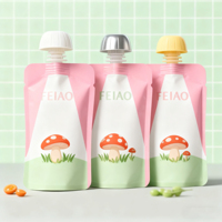 Feiao Custom 250ml 1L voedselveilige zak, herbruikbaar, voor frisdrank, fruitsap, melk, PET/PE, gravure bedrukt, plastic staande zak met tuit