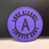 Patch de vêtement promotionnel de haute qualité, adhésif, en PVC souple gaufré, personnalisé, blanc, imperméable, rectangulaire, avec lettres anglaises