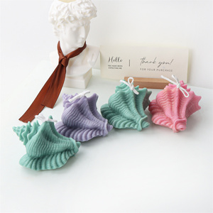 Moule en silicone pour bougie en forme de coquille de conque, moule à gâteau géométrique européen, moule à chocolat, moule à plâtre en forme de coquille de conque - Product Image 3