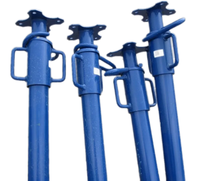 Poteau d'échafaudage réglable bleu peint avec base pour support de coffrage - Vente en gros directe usine