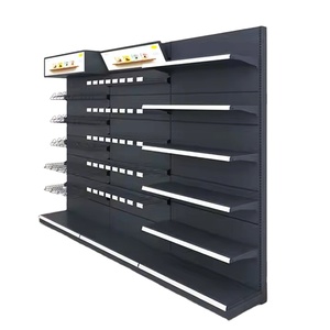 Estante de exhibición de metal de doble cara resistente para supermercado, estantería de góndola para uso en tienda minorista - Product Image 6
