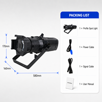 Projecteur LED COB 250W 3200K à indice d'indice de fidélité des couleurs élevé DMX512 pour scène, conférence, studio, éclairage RGB avec angle de faisceau 15-60°