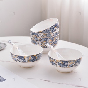 Hot Selling European Luxury Bone China Bowl and Spoon <b>Set</b> - Product Image 5