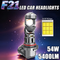 Faro LED Mini con Lente para Coche, SUV, Camioneta, F21 54W 9-36V Canbus OEM 9005 H4 H7 H11, Plug and Play, 6000K, ¡Gran Venta!