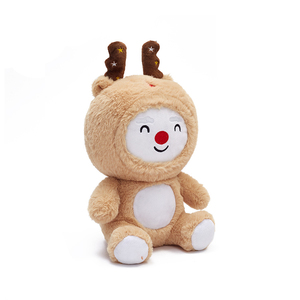 Lindo Reno Navideño de Peluche con Estrella, Astas y Nariz Roja, Muñeco de Santa Claus, Regalo de Navidad para Niños - Product Image 5