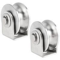 Support de roue en acier inoxydable galvanisé au zinc au design moderne, résistant à la rouille, à faible bruit, fourni par l'usine pour portail coulissant