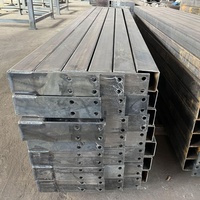 Poteau en acier sur mesure, tube carré, colonne SHS RHS avec soudage de précision, perçage et service de peinture en poudre