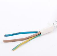 VDE Standard EPR CPE H03RT-H 2x0.75mm 3x0.75mm2 Textile en Caoutchouc flexible Tressé Câble EPR Câble Matériel Tissu Couleur Fil