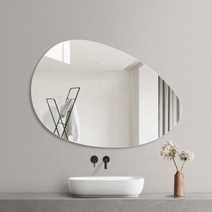 Gương Vát Cạnh Kính Gắn Tường Hình Bầu Dục Trang Trí Phòng Khách Phòng Ngủ Gia Đình Không Đều Lớn - Product Image 4