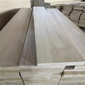 Tablero de madera maciza Pino Álamo Paulownia Tablero de madera de roble Color natural Tamaño personalizado