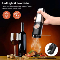 Moulin à poivre électrique rechargeable, moulin à sel et poivre électrique en acier inoxydable, ensemble de moulins à poivre noir pour la maison