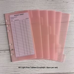 Etiquetas personalizadas de alta calidad Durable PP Multi colores Accesorios de presupuesto Hojas sueltas A6 Sobres de efectivo Set Tab Sobre de efectivo - Product Image 5