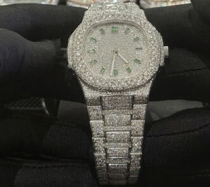 High Quality <b>Sterling</b> <b>Silver</b> Moissanite Diamond <b>Watches</b> New Design Luxury Analog Quartz <b>Watch</b> for Mens - Product Image 4