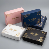 Boîte cadeau en papier rigide pliable avec logo personnalisé, emballage d'expédition pour le commerce électronique, boîte en carton pour fruits, cosmétiques, bijoux, vêtements, cadeaux