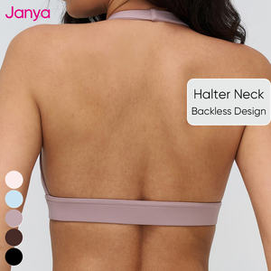 ג'ניה, גופיית ריצה איכותית עם מחשוף וי עמוק וגב חשוף, ביגוד ספורט עם לוגו בהתאמה אישית, בגדי כושר לחדר כושר, חזיית יוגה ספורטיבית לנשים - Product Image 3