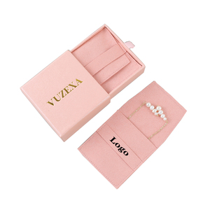 Wholesale Custom Logo Ring Bracelet Storage Cardboard Jewelry Box Set PU Bag Hanging Card Microfiber Bag Combination Jewelry Box - Product Image 1