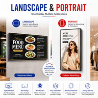 Écran publicitaire ultra-fin à fixation murale, écran LCD LED mural, support de sol, structure de présentation pour le marché