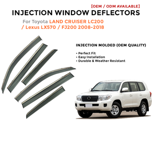 Deflectores de Ventana Laterales para Toyota LC200 2008-2019 Protector de Lluvia Accesorios de Coche - Product Image 2