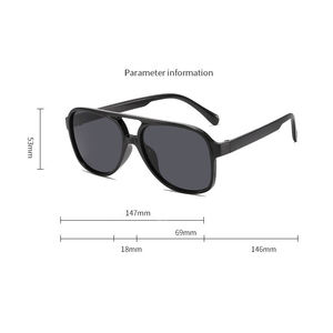<span class=keywords><strong>Occhiali</strong></span> <span class=keywords><strong>da</strong></span> <span class=keywords><strong>Sole</strong></span> Trendy Multicolor UV400 con Doppio Ponte per Uomo Donna, <span class=keywords><strong>Occhiali</strong></span> <span class=keywords><strong>da</strong></span> Aviatore Estivi per Esterni - Product Image 5
