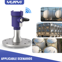Yunyi, medidor de nivel de Radar inalámbrico de respuesta rápida, conexión de brida, anticorrosión, actualización de datos de nivel en tiempo Real