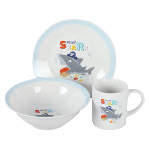 Juego de vajilla con diseño de animales para niños, vajilla de cerámica con dibujos animados - Product Image 5