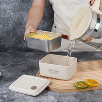Set Portatile per Pranzo in Acciaio Inox 304 con Borsa Termica, Contenitore Bento Ermetico per Adulti e Bambini