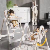 SeaMind chaise de salle à manger pliante multifonctionnelle en plastique pour la maison moderne chaise berçante pour la croissance des bébés, y compris la salle à manger