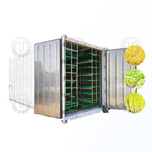 Système de culture hydroponique en conteneur agricole pour l'alimentation animale, système de culture d'herbe d'orge et de blé avec pompe et moteur - Product Image 1