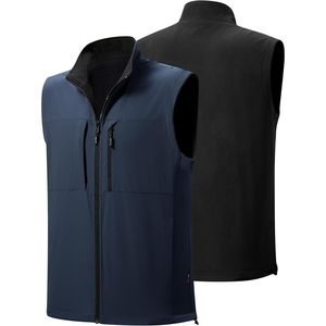 Chaleco Reversible Acolchado para Hombre FOXA, Cortavientos, Forrado de Polar, para Senderismo, Trabajo, sin Mangas, con Cierre de Cremallera - Product Image 1