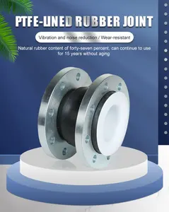 Huayuan PTFE Expansion Flange Type Rubber Joint Bellows Expansion Price List Flange Rubber Joint Rubber Flexible Connector