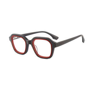 Gafas <span class=keywords><strong>Retro</strong></span>, monturas cuadradas de acetato, inserto grueso, gafas de templo de primavera, gafas europeas y americanas - Product Image 2