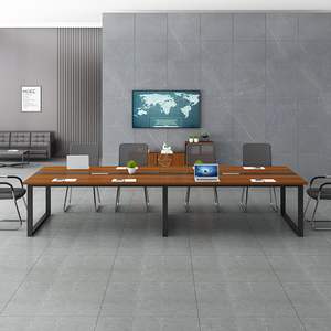 Mesa de Conferencia Rectangular Resistente para Sala de Reuniones, Mesa de Trabajo Combinable y Desmontable con Asientos para Personal de Capacitación - Product Image 4