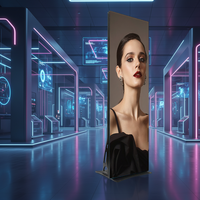 Layar Poster Video Wall LED Portabel Full Color 16:9 SMD P2.5 untuk Iklan Digital Dalam Ruangan dengan SDK untuk Toko Ritel