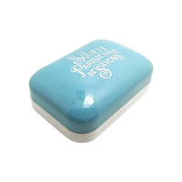 Boîte carrée en métal de savon personnalisé sérigraphiée emballage cadeau en fer de savon pour produits ménagers