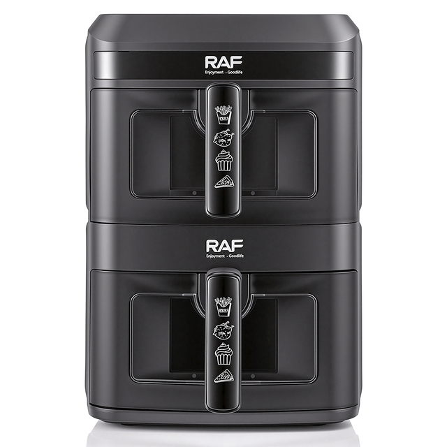 RAF 2800W Dual Basket air Fryer with 7.0L Plus 7.0L Capacity 360 air Circulation for Efficient Oil Reduced Family Cooking