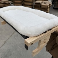 Hamaca de ventana de madera para gatos, colgante para interior, con ventosas, fácil de ajustar, venta al por mayor, suministro de fábrica