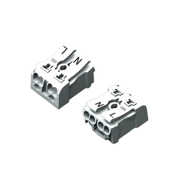 Easy Mounting 2 3 4 Pole Quick Connect Wire Connector With 450V 16A