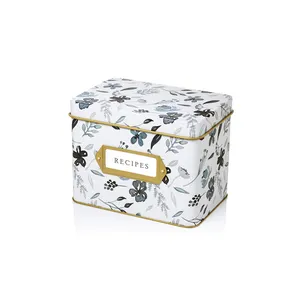Wholesale Custom Printed Holiday Versatile Recipetin Kit Recipe Card Luxury Recipe Box Metal