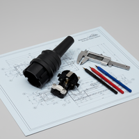 Prise électrique mâle en caoutchouc EU 16A 250V, type Schuko, connecteur industriel robuste et réutilisable pour atelier