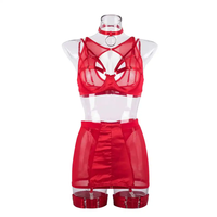 Ensemble de jupe SM 2023, nouvelle collection, jupes pour femmes, dentelle transparente, soutien-gorge sexy, lingerie sexy, ensembles de soutien-gorge et culottes