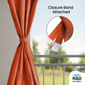 Wine & Black HDPE Knitted Fabric Outdoor Curtains 325 GSM with UV Resistant Heavy Duty Weave for Bold Elegant Patio - Product Image 3