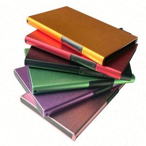 Porte-cartes de crédit intelligent personnalisé, minimaliste et écologique, avec blocage RFID, design fin en microfibre, sérigraphie, cadeau promotionnel - Product Image 2