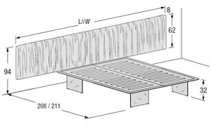 <span class=keywords><strong>Letto</strong></span> sospeso galleggiante Queen Frame con luci <span class=keywords><strong>a</strong></span> Led e <span class=keywords><strong>testiera</strong></span> <span class=keywords><strong>a</strong></span> parete - Product Image 3