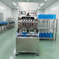 Machine de remplissage automatique électrique à ligne droite DHANGEL à 6 têtes, 1000 bouteilles/heure, précision de 100 %, peut être équipée d'une machine de bouchage