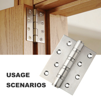 Charnières de porte modernes pour la maison, en acier inoxydable 201/304, robustes, plates et réglables, pour chambre, salle de bain et extérieur
