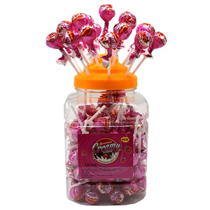 Piruleta de Caramelo Duro con Sabor a Fruta en Forma de Bola Clásica, Sabor a Crema de <span class=keywords><strong>Fresa</strong></span>, en Oferta - Product Image 3