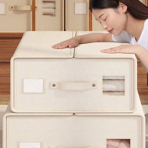 Boîte <span class=keywords><strong>de</strong></span> <span class=keywords><strong>rangement</strong></span> sous le lit à fermeture éclair <span class=keywords><strong>de</strong></span> <span class=keywords><strong>grande</strong></span> capacité avec poignée sac à onglets transparent <span class=keywords><strong>pour</strong></span> draps Queen/King housses <span class=keywords><strong>de</strong></span> <span class=keywords><strong>couette</strong></span> rectangulaires taies d'oreiller - Product Image 3