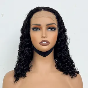 Perruques <span class=keywords><strong>de</strong></span> <span class=keywords><strong>cheveux</strong></span> humains <span class=keywords><strong>bouclés</strong></span> crépus 1B, perruques à fermeture en dentelle 4x4 pour femmes, pré-épilées avec <span class=keywords><strong>cheveux</strong></span> <span class=keywords><strong>de</strong></span> bébé, perruque bob bouclée Jerry vierge birmane - Product Image 5