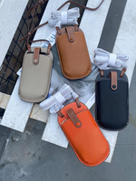 Tas Selempang Ponsel Model Baru Bergaya Mewah, Terasa Berkualitas Tinggi, Kecil dan Ramping, Kulit Asli, Ringan